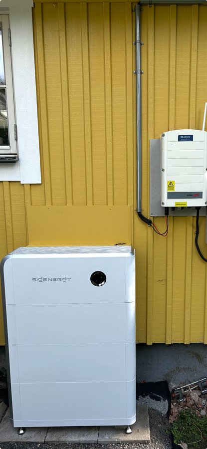 SigenStor batteri retrofit SolarEdge Rönninge