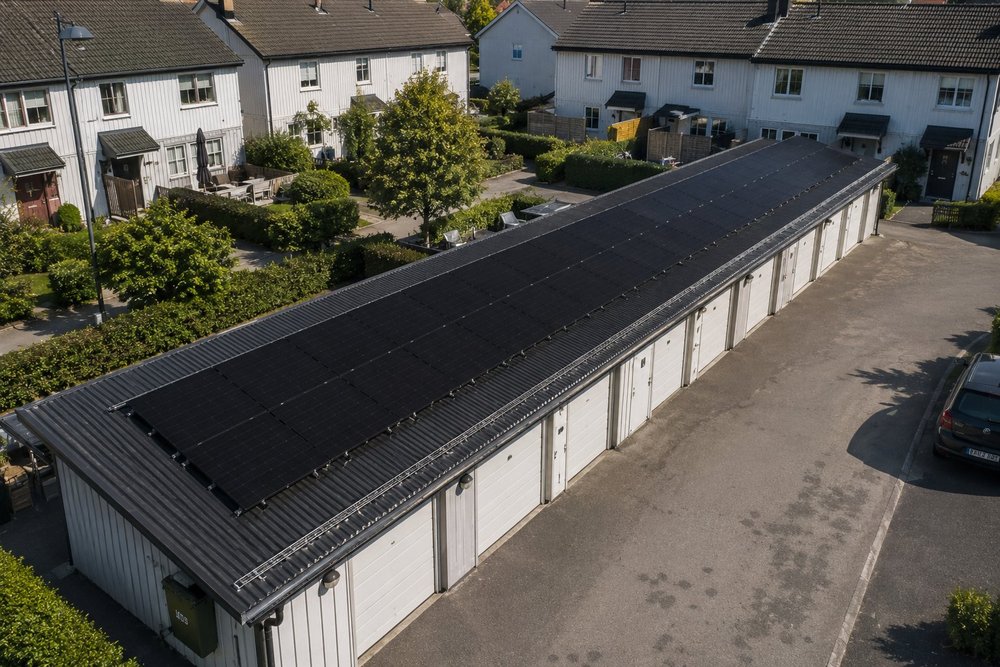 Solceller på samfällighet garage